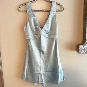 Abercrombie blue silk dress NWOT